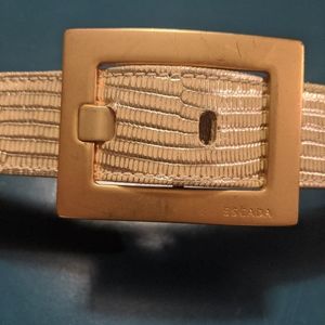 Gold leather belt